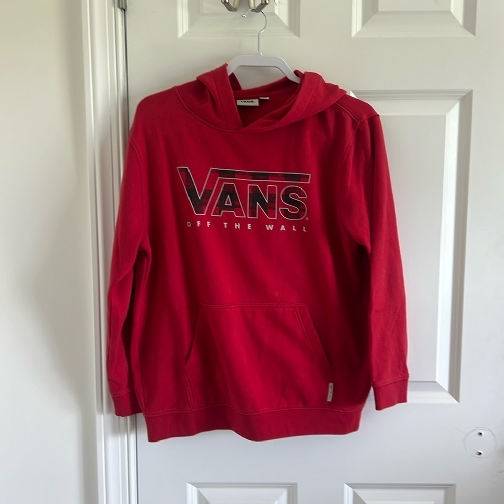 VANS Off the Wall Size Small Kangaroo Pocket Hoodie Logo front